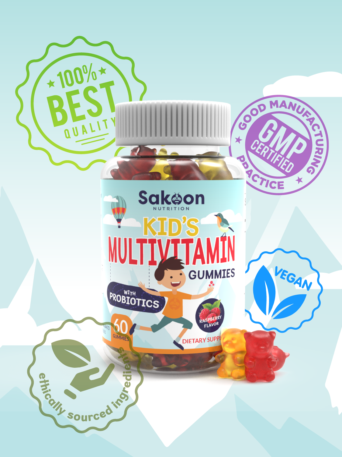 Kids Multivitamin with Probiotics Gummies