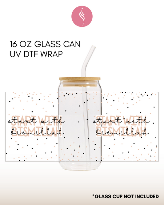 Start with Bismillah UV DTF Sticker