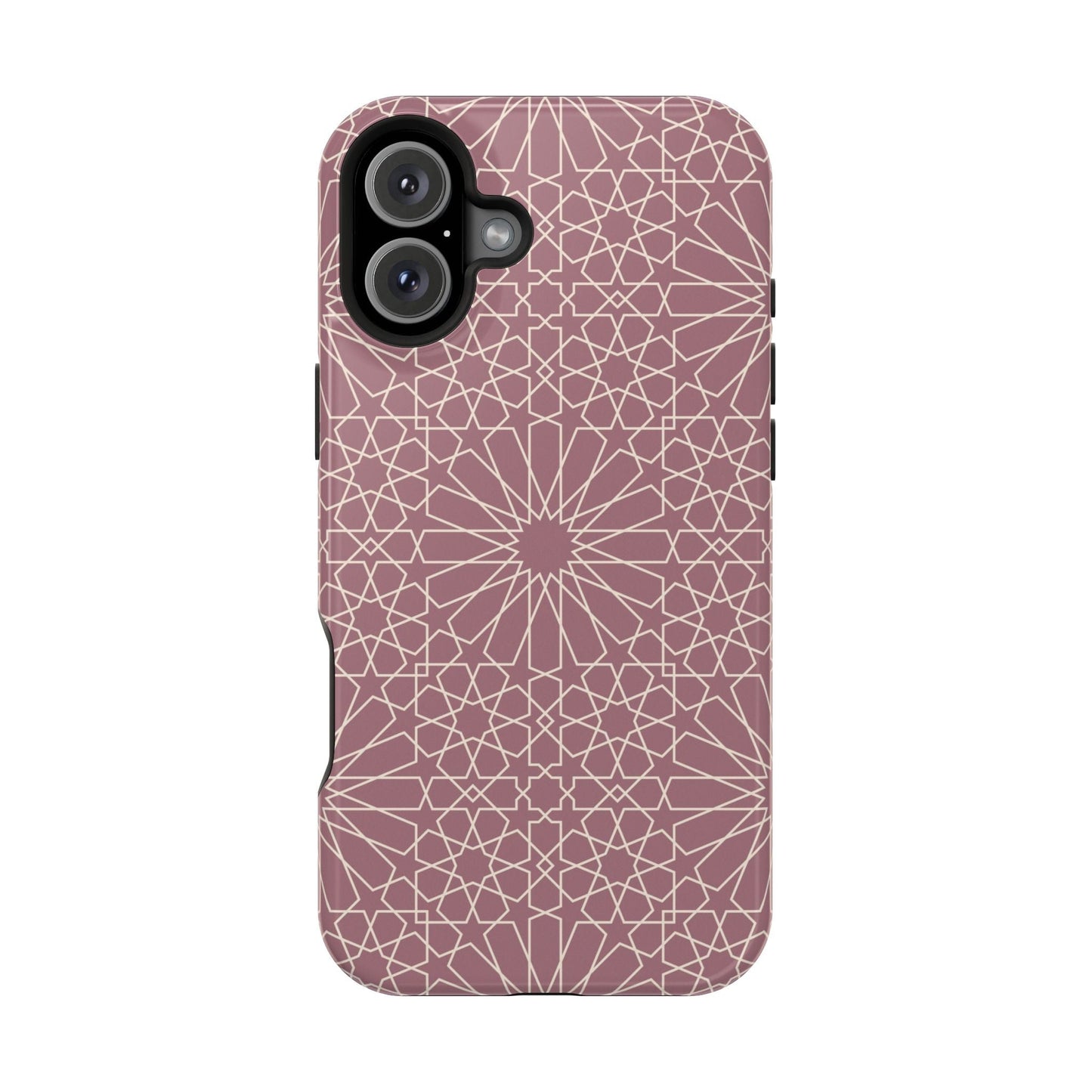 Pink Flower 🌸 Geometric Design Iphone Magnetic Tough Case