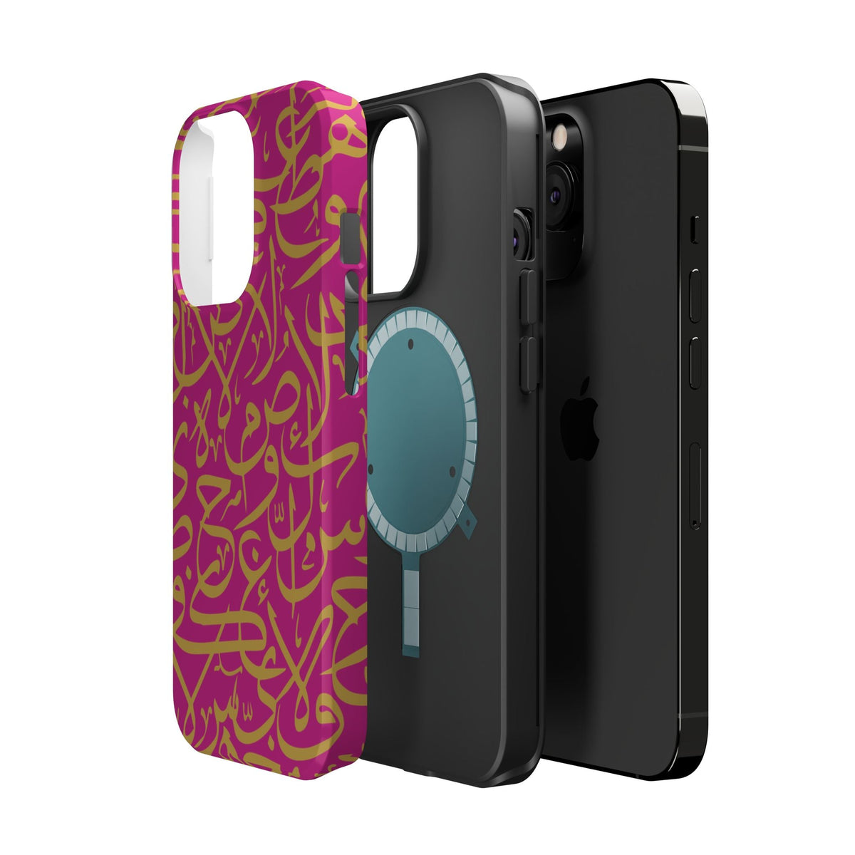 Pink and Gold Arabic Letters  Iphone Magnetic Tough Cases