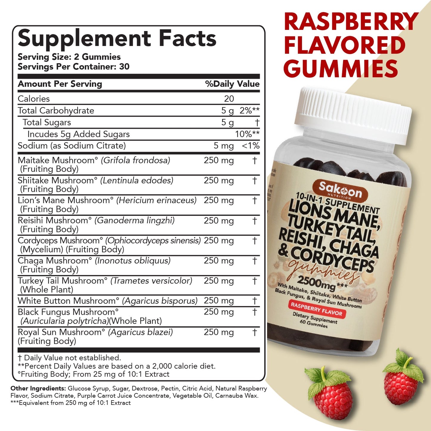 10-in-1 Lions Mane Mushroom Complex Gummies