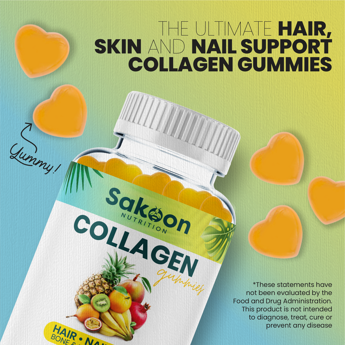 Halal Collagen Gummies for Anti-Aging, Hair, Skin & Nails