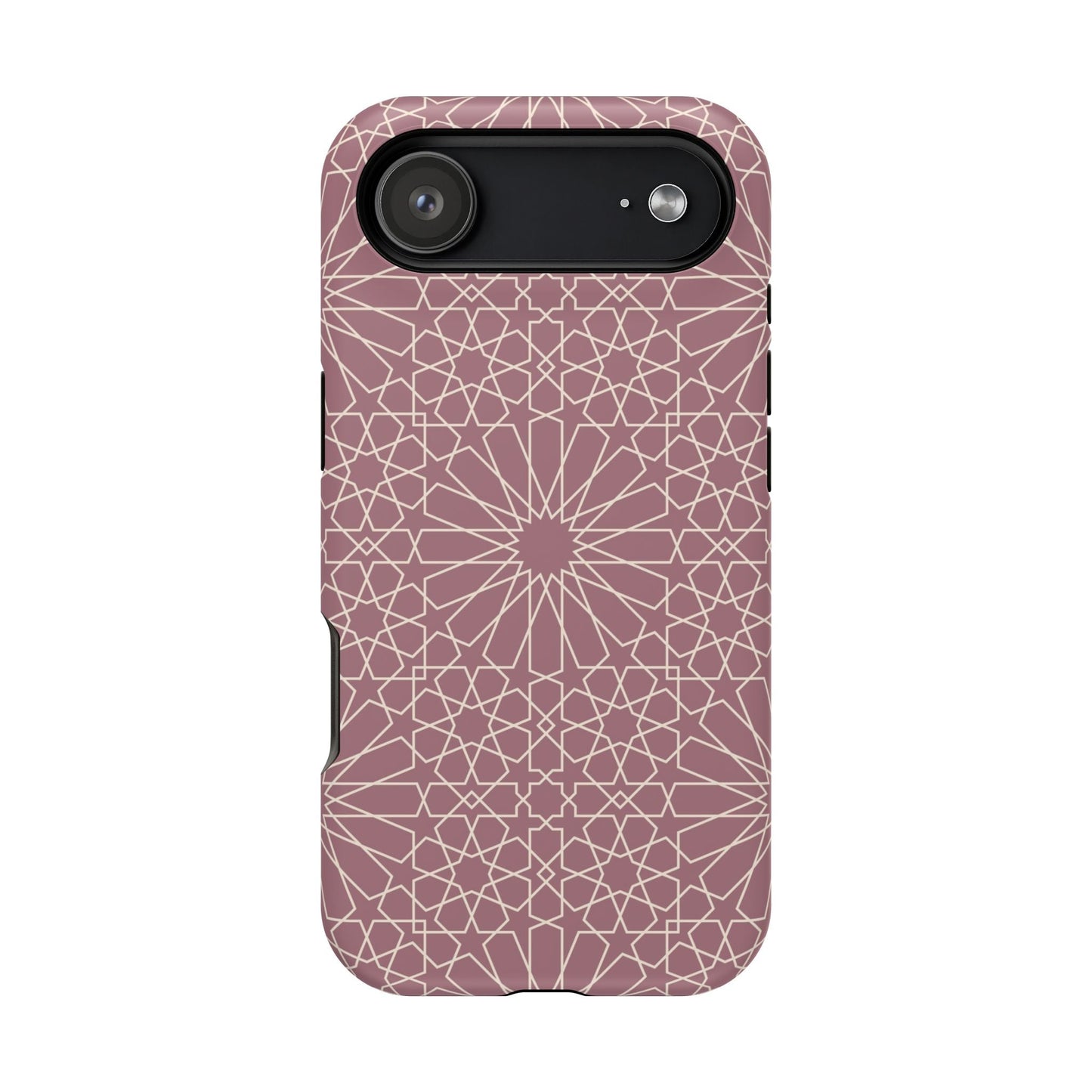Pink Flower 🌸 Geometric Design Iphone Magnetic Tough Case