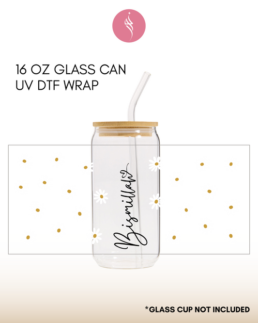 Bismillah daisies UV DTF Sticker