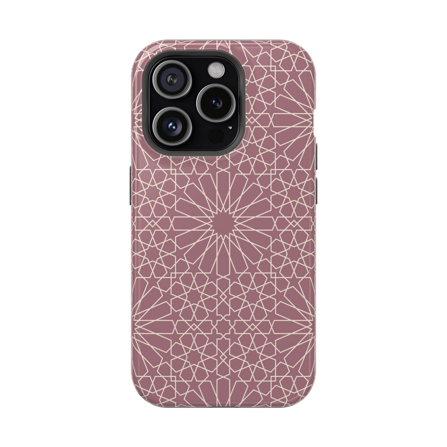 Pink Flower 🌸 Geometric Design Iphone Magnetic Tough Case