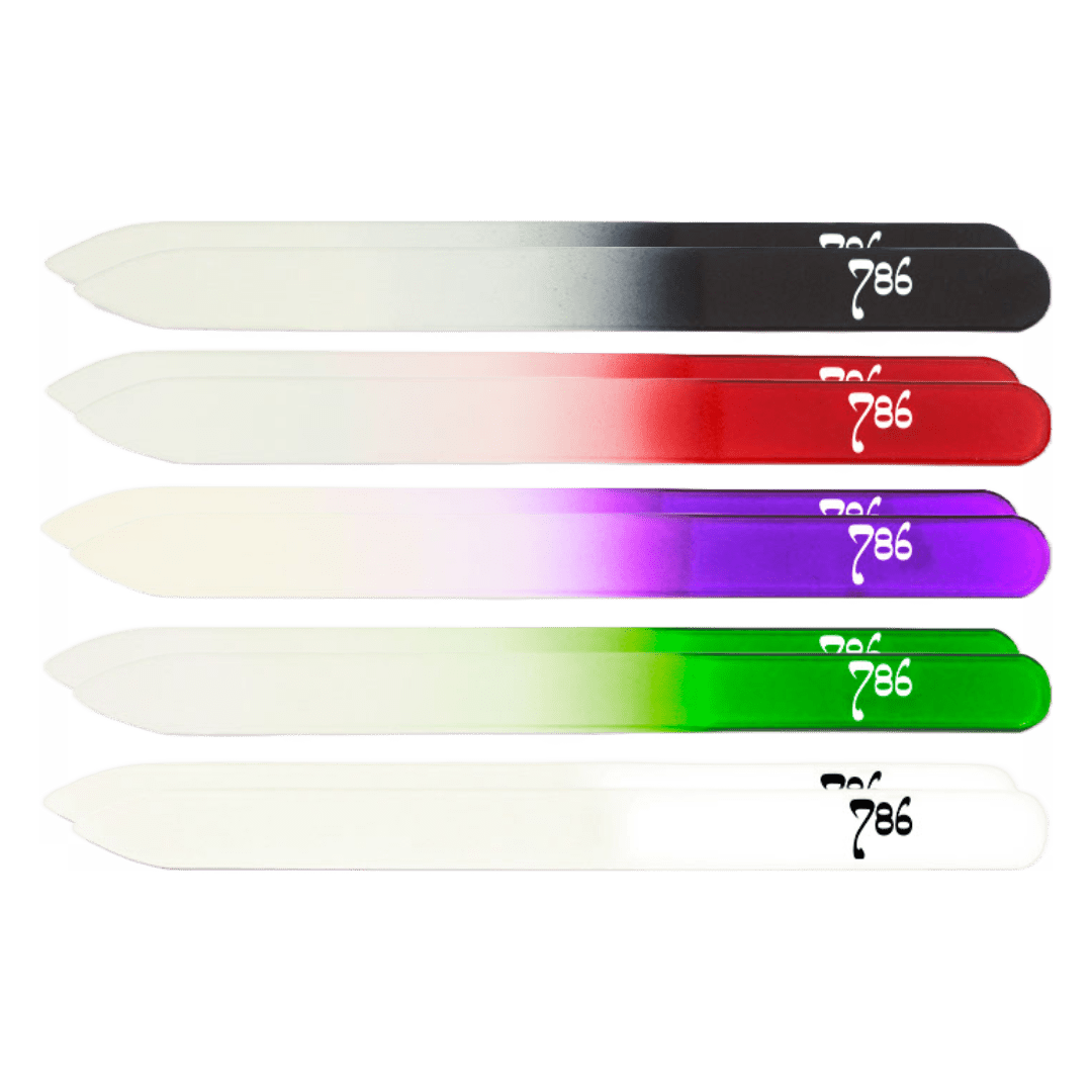 786 Cosmetics Crystal Nail Files - Pack of 10 Colors