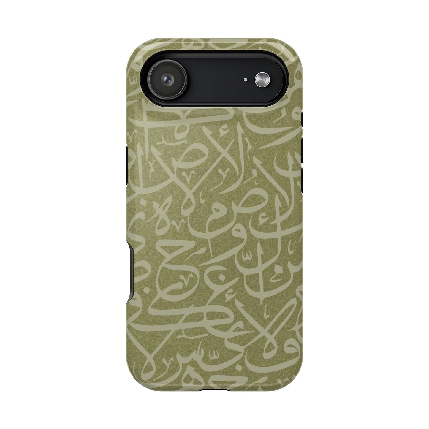 Olive Green Arabic Letters Calligraphy Iphone Magnetic Tough Case