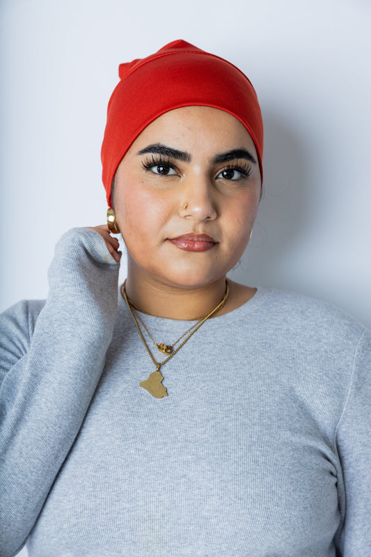 Under Scarf Tube Cap - Watermelon
