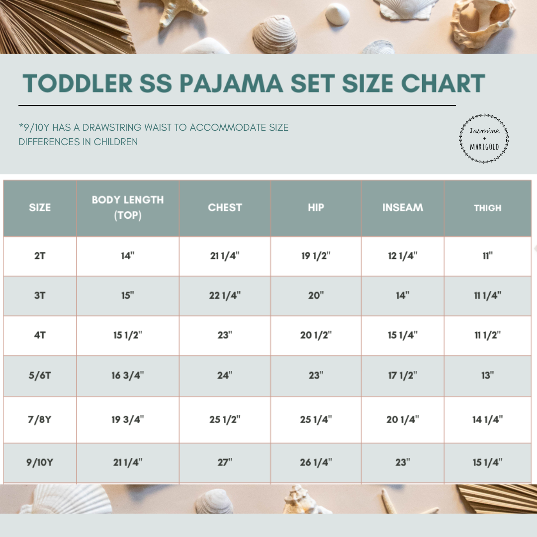 Pacific Short Sleeved Toddler PJs