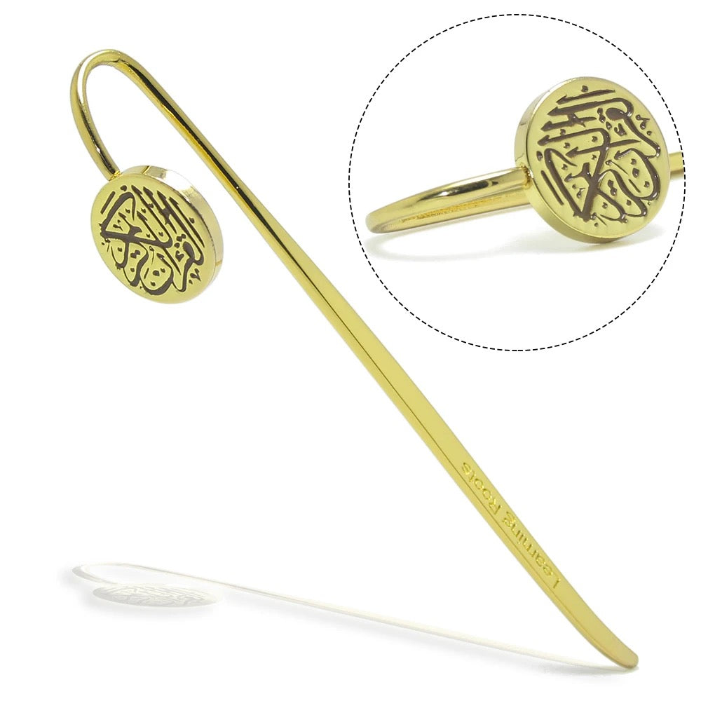 TNC Metallic gold bookmark