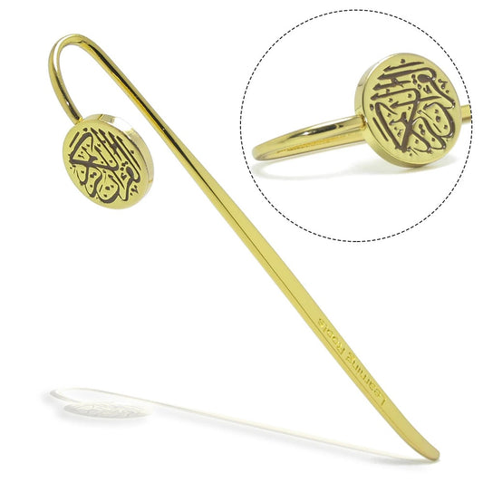 TNC Metallic gold bookmark