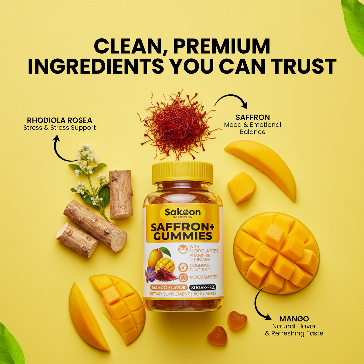 Sugar-Free Saffron Mood Gummies