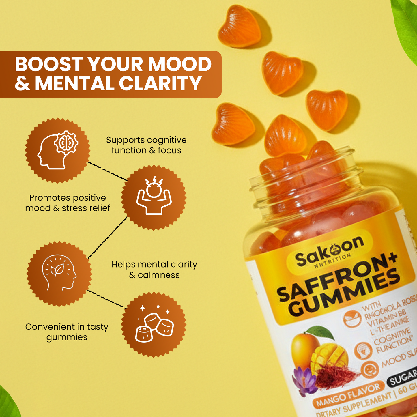 Sugar-Free Saffron Mood Gummies