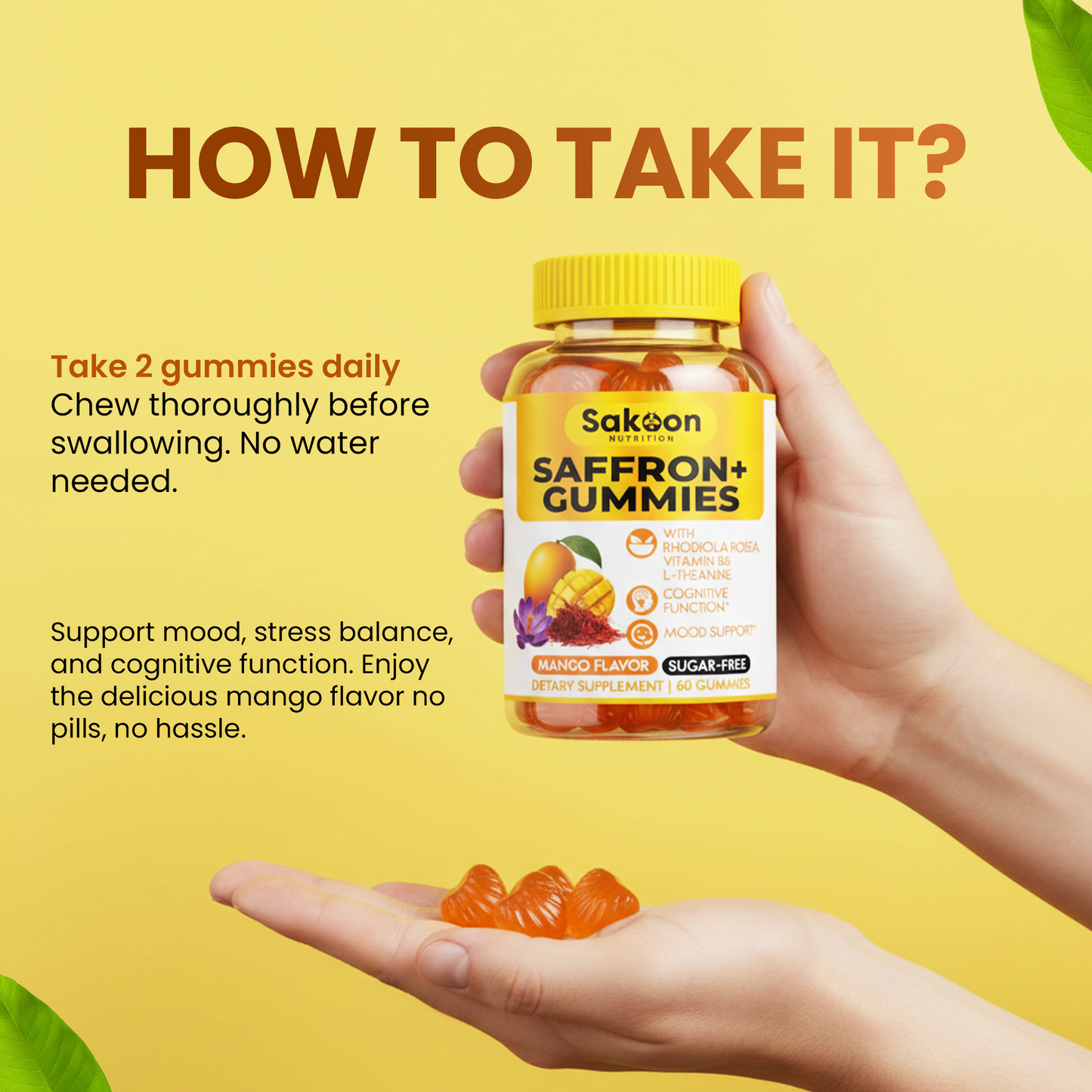 Sugar-Free Saffron Mood Gummies