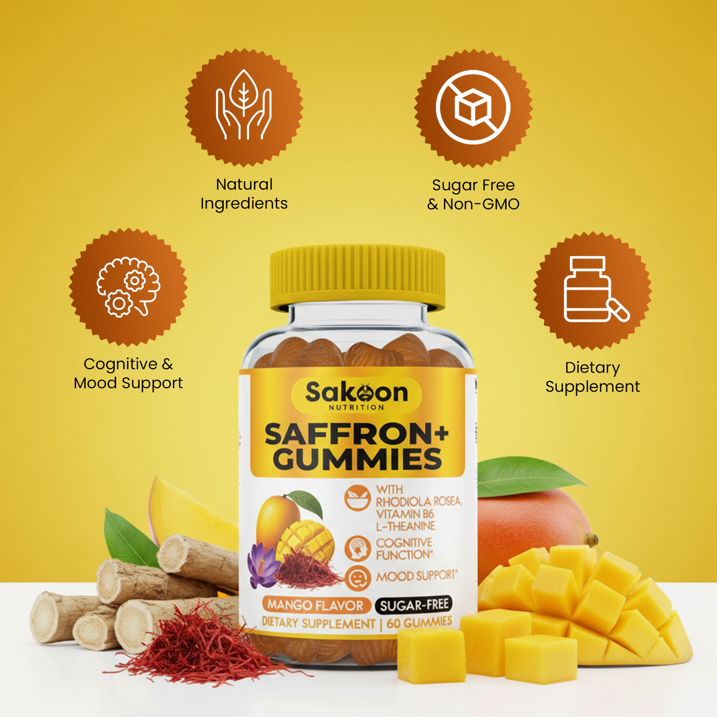Sugar-Free Saffron Mood Gummies