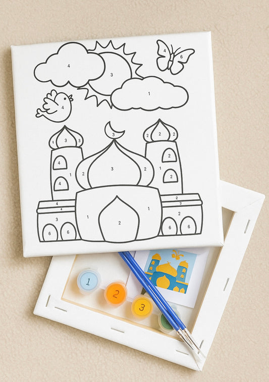 Mini stretched canvas paint kit