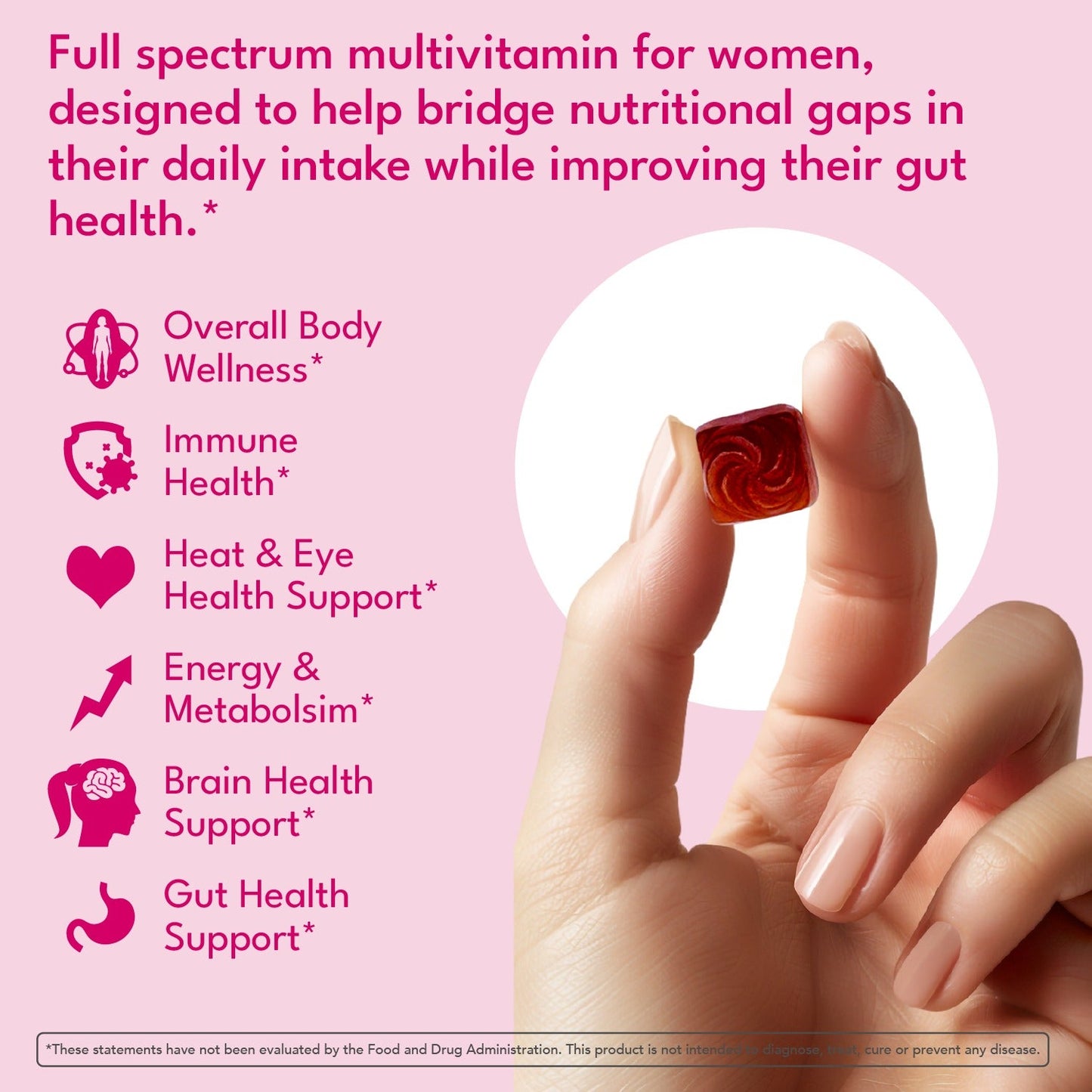 Womens Full Spectrum Multivitamin with Pre+Probiotics Gummy