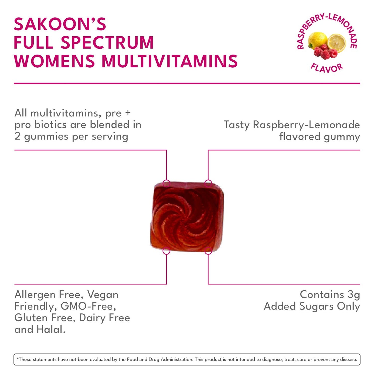 Womens Full Spectrum Multivitamin with Pre+Probiotics Gummy