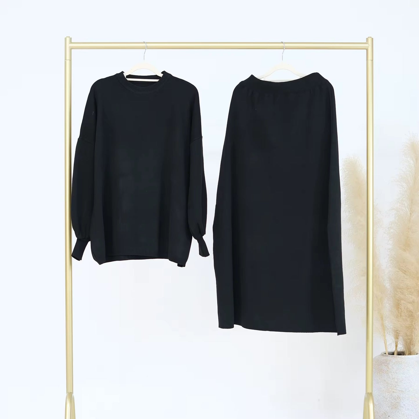 TNC Oversized Sweater Two Piece Skirt Set