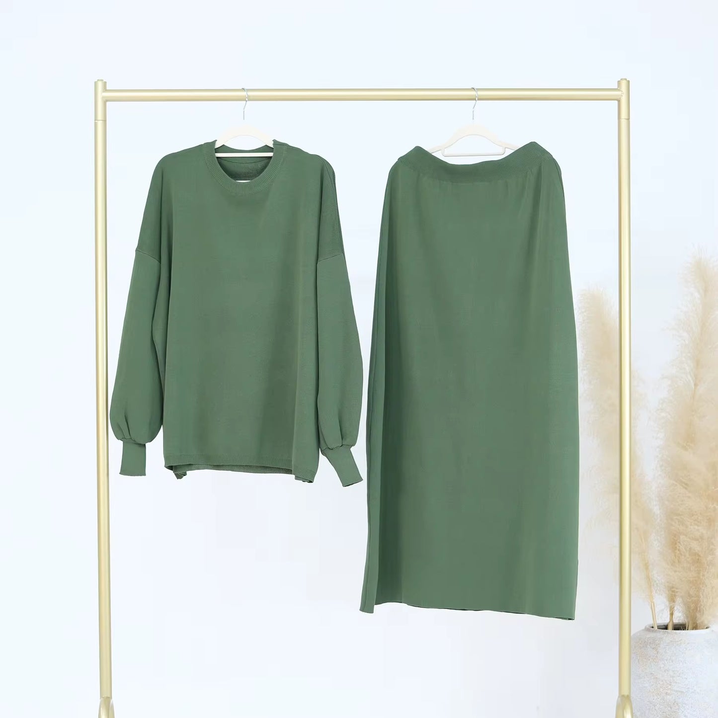 TNC Oversized Sweater Two Piece Skirt Set