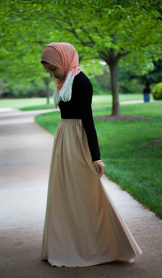 High-Waisted Maxi Skirt - Ivory