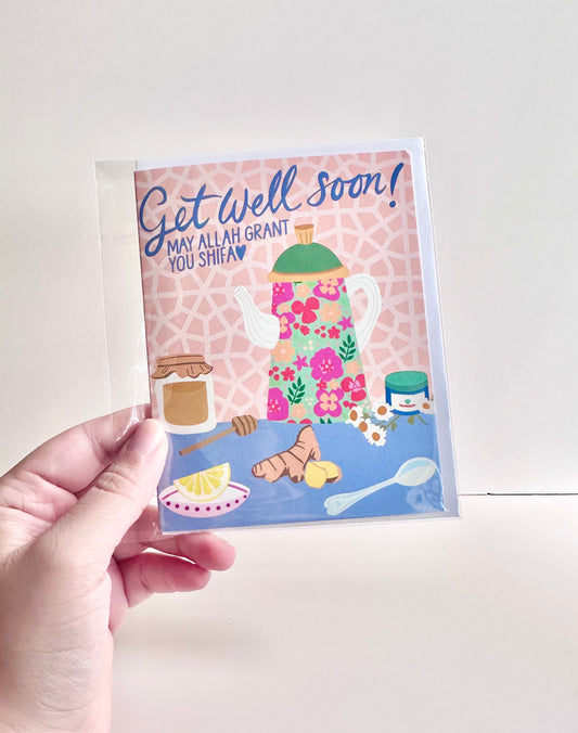 Get well soon greeting card