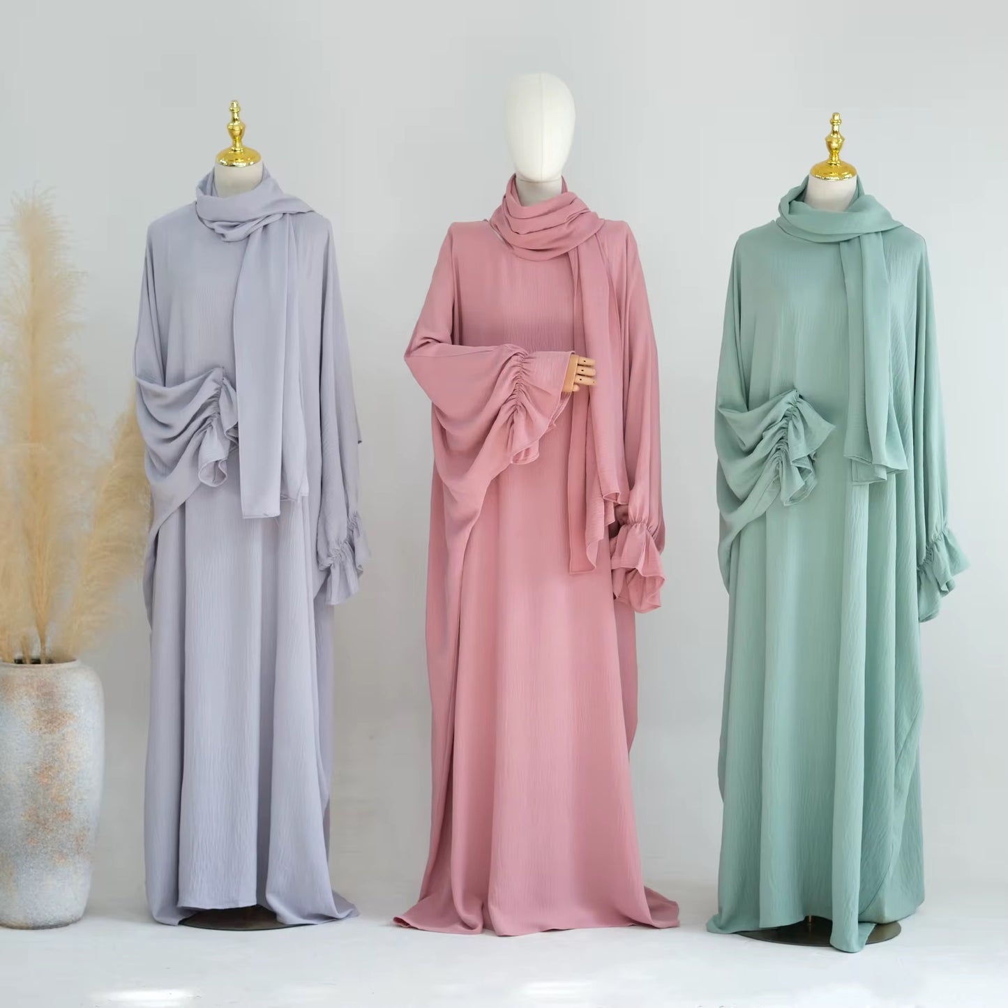 eid outfit 26- flower sleeves abaya