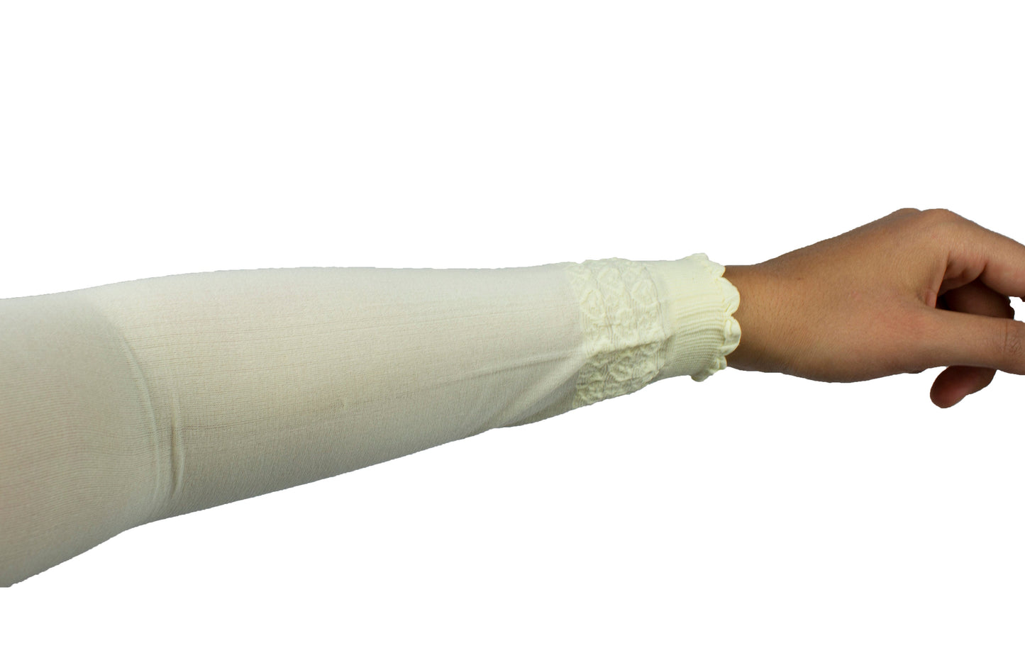 Frill Edge Stretchy Sleeve Extender - Lemon Zest