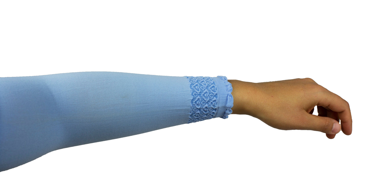 Frill Edge Sleeve Extender - Turquoise