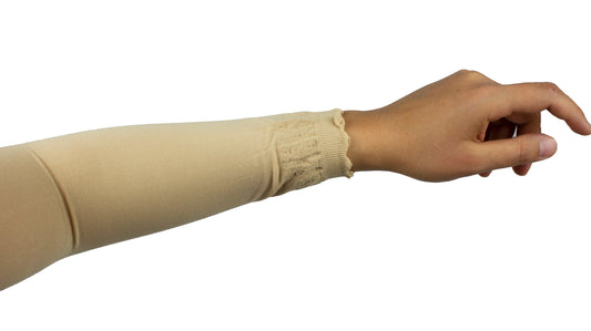 Frill Edge Sleeve Extender - Tan