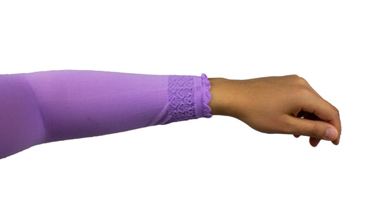 Frill Edge Stretchy Sleeve Extender - Lavender