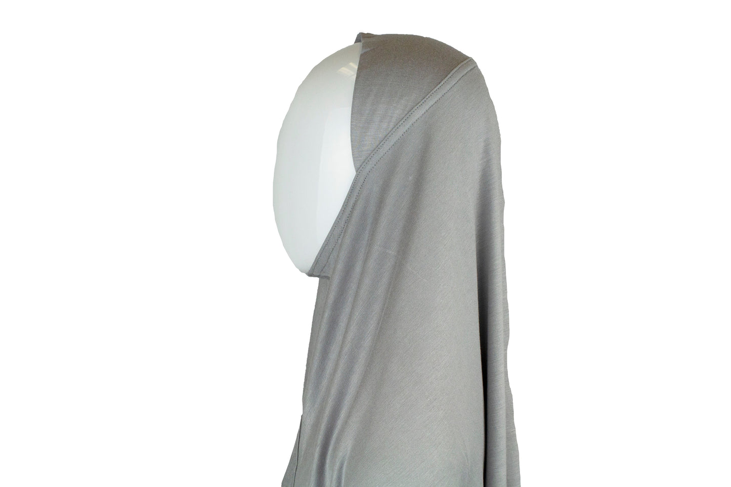 One Piece Slip on Jersey Hijab - Silver