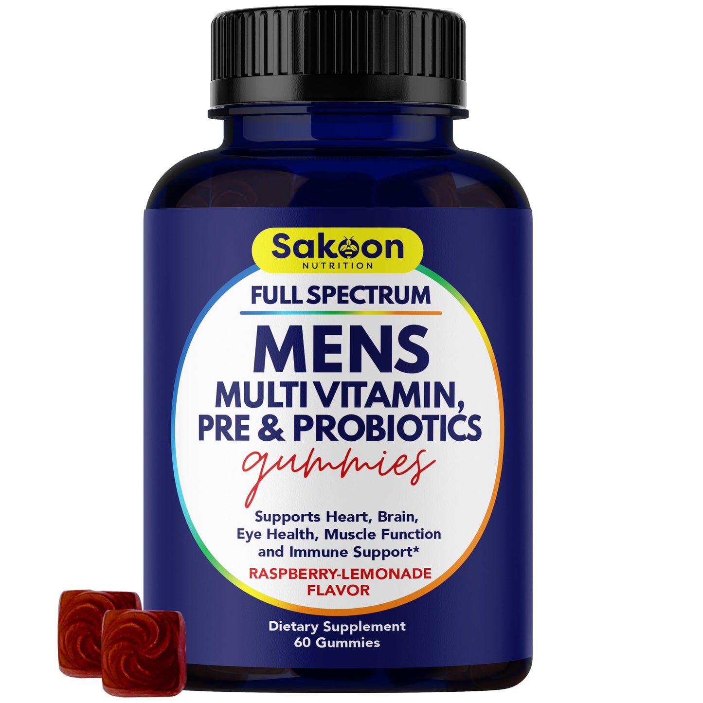 Mens Full Spectrum Multivitamin + Pre+Probiotics Gummies