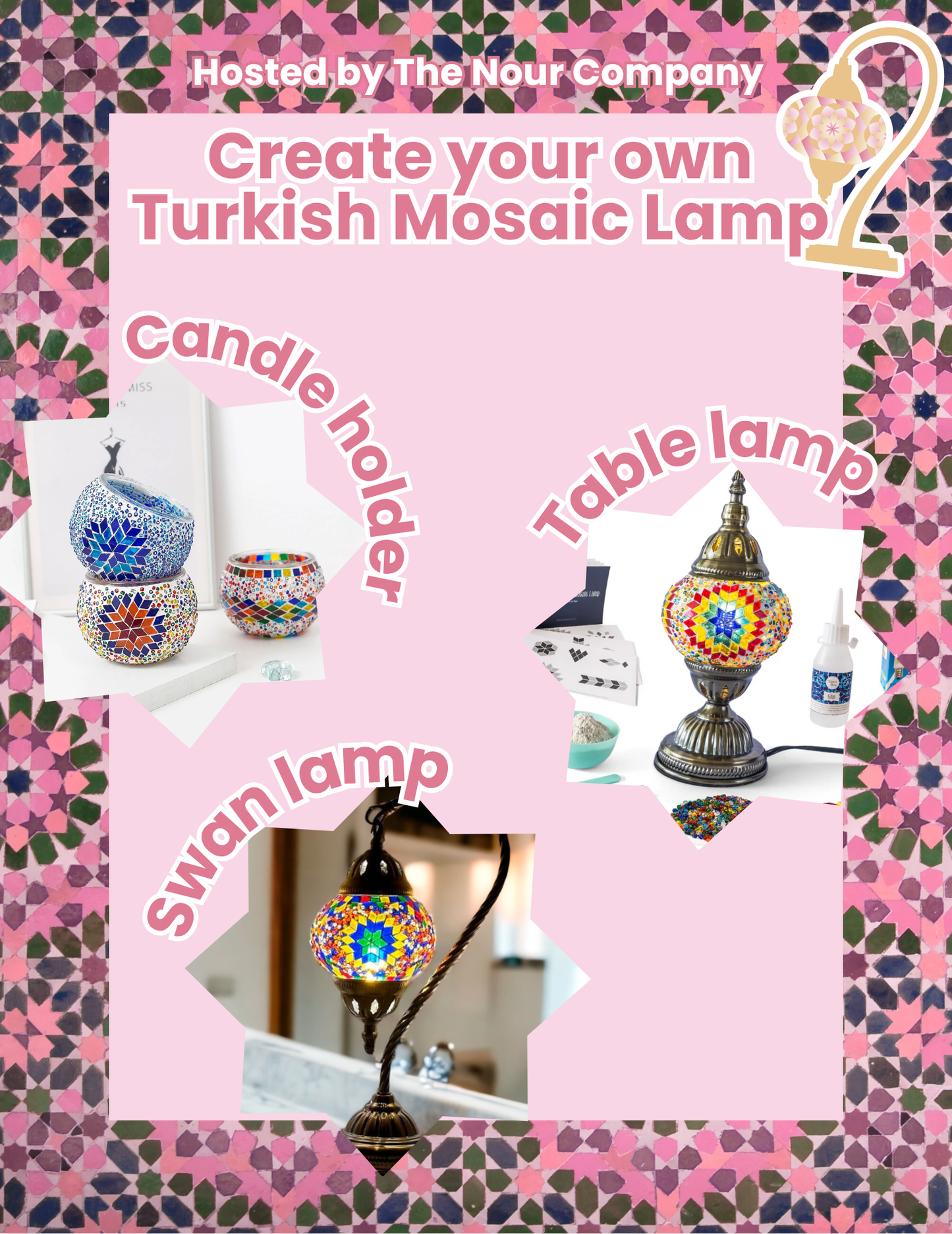 Ladies-only Mosaic Turkish Lamp Workshop