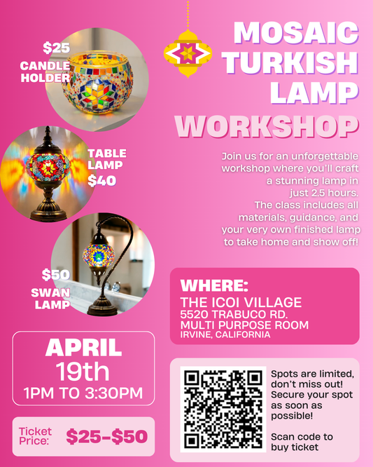 Ladies-only Mosaic Turkish Lamp Workshop