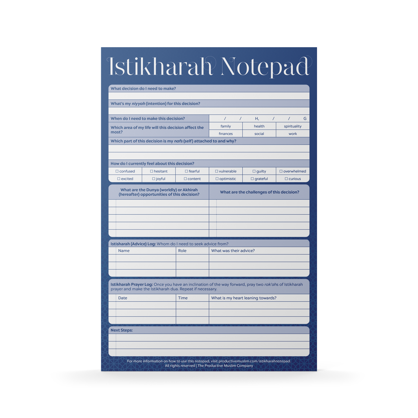 Istikharah Notepad