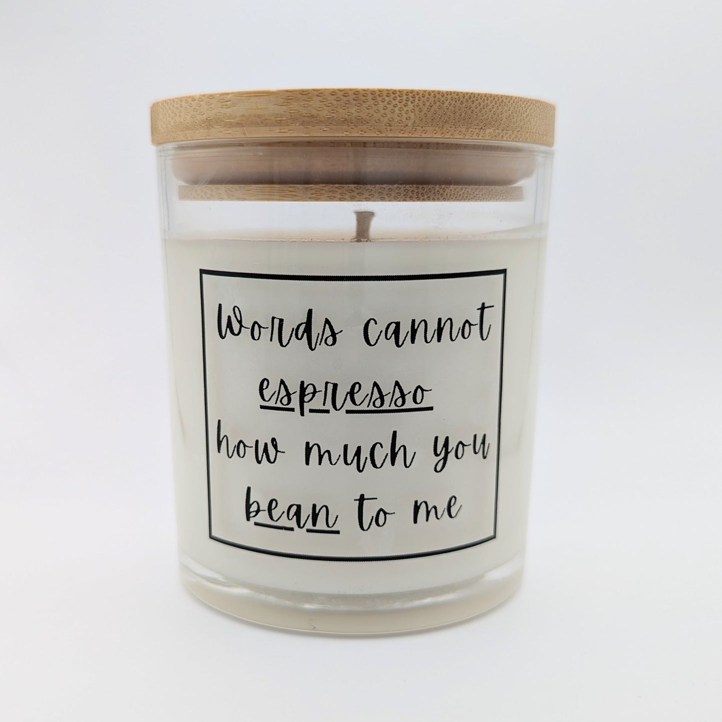 Punny Espresso Candle