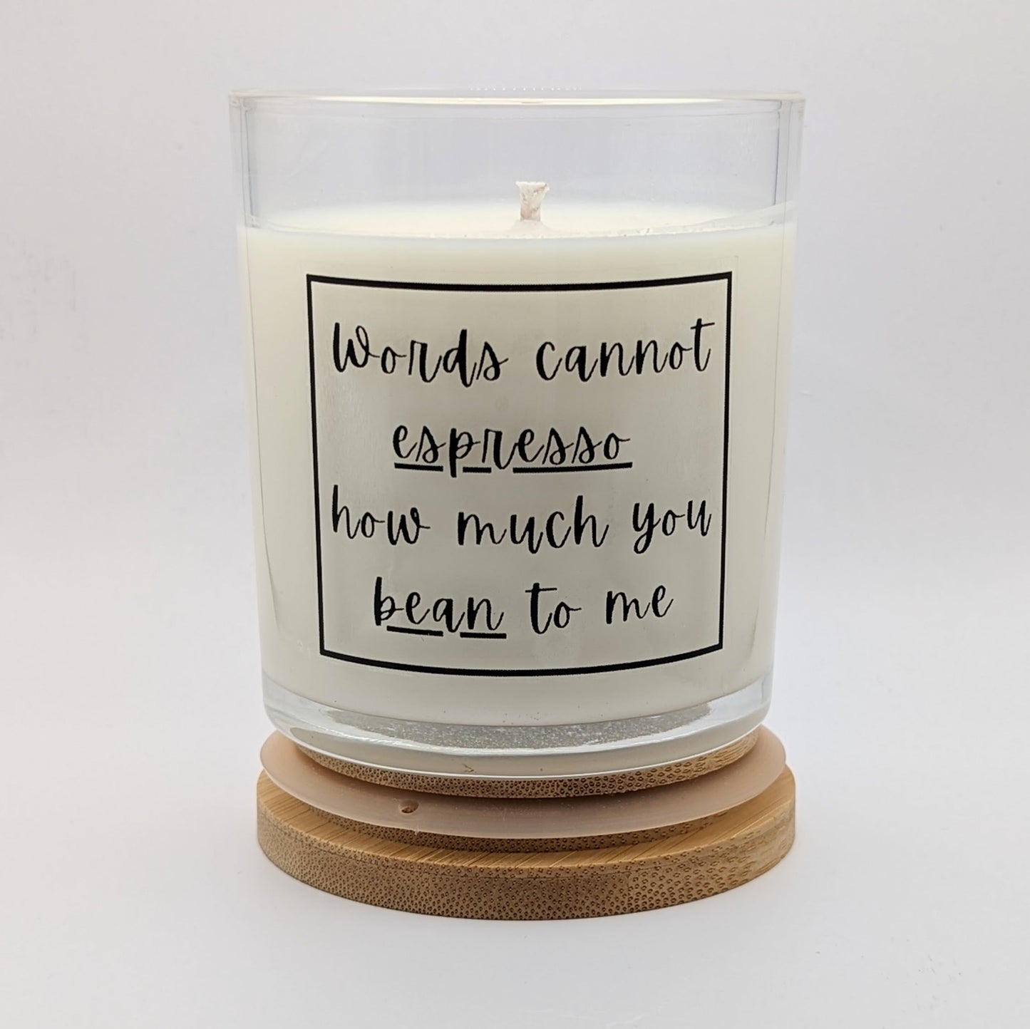 Punny Espresso Candle