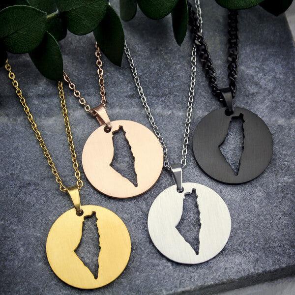 Palestine Map Necklace | 10% Profits Donated to Palestine