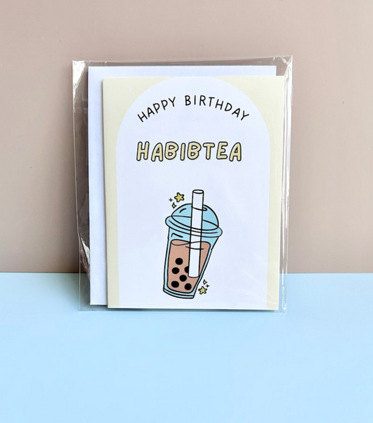happy birthday habibtea greeting card - style #1
