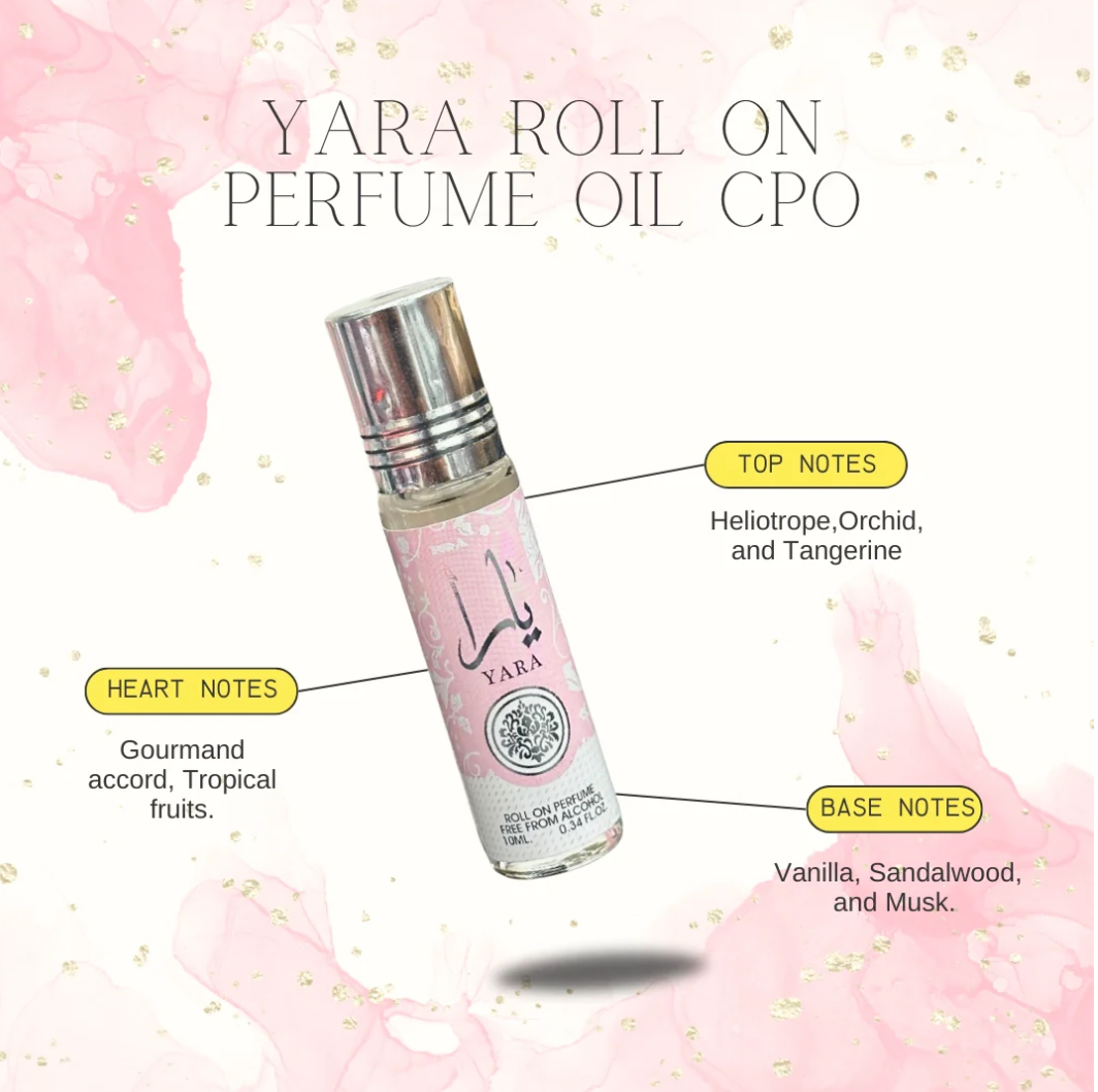 YARA Roll On Perfume Oil CPO - 10ML (0.34 OZ) By Ard Al Zaafaran