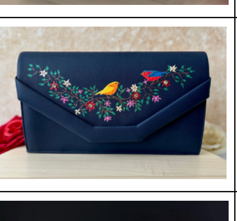 Two Birds Design _ Navy Blue Leather Purse