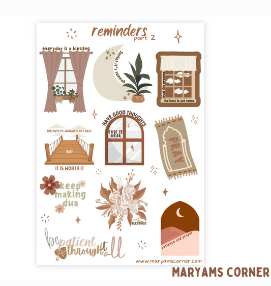 MC Reminders (part two) Sticker Sheet