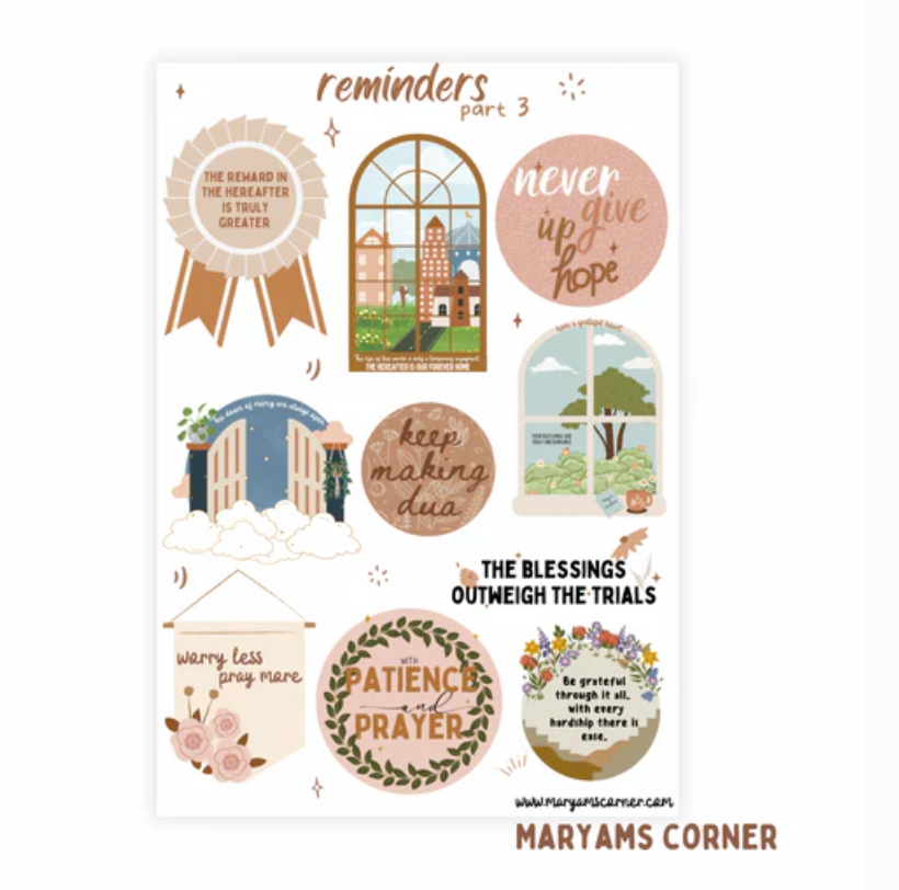 MC Reminders Part 3 Sticker Sheet