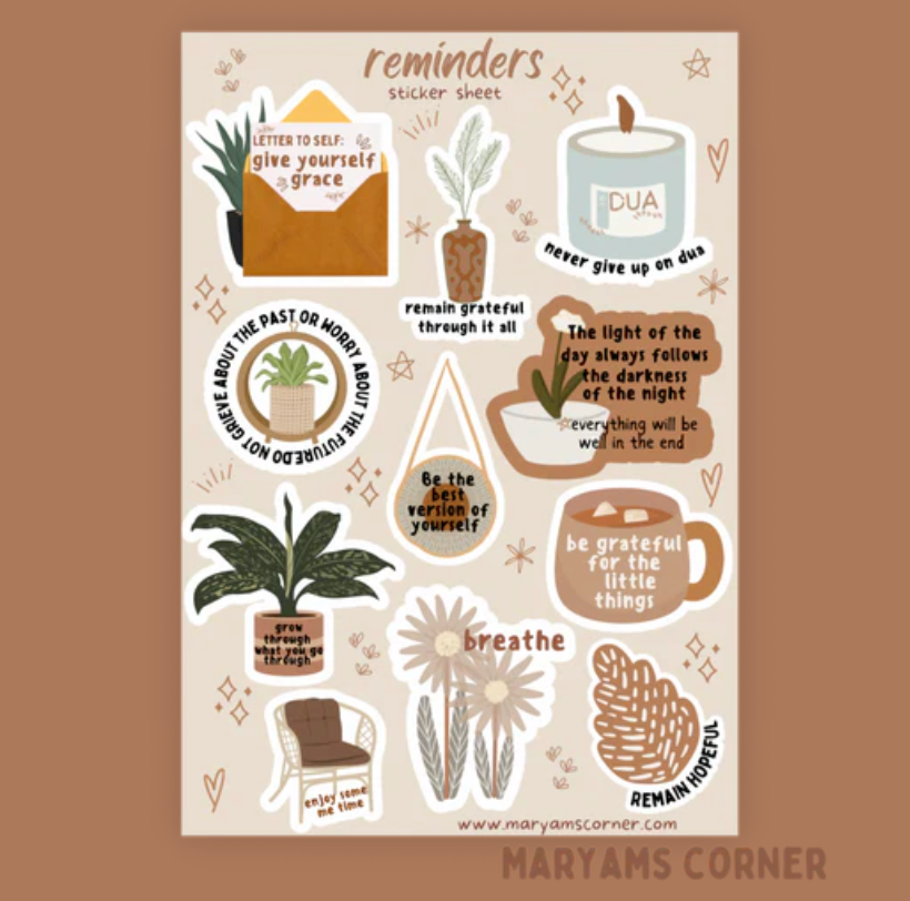 MC Reminders Sticker Sheet