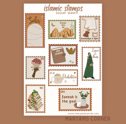 MC Islamic Stamps Sticker Sheet