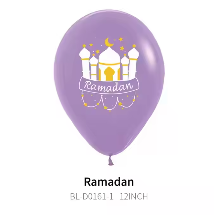 10pc Ramadan latex 12-inch balloons