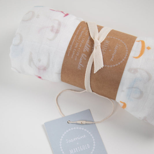 Arabic Alphabet Muslin Swaddle