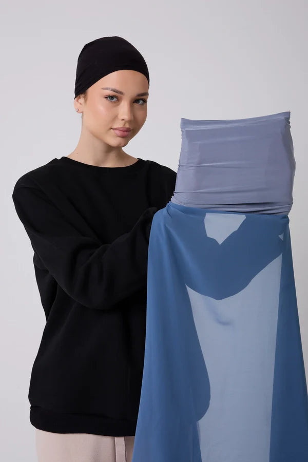 Instant Hijab - 2 in 1 Chiffon & Tube