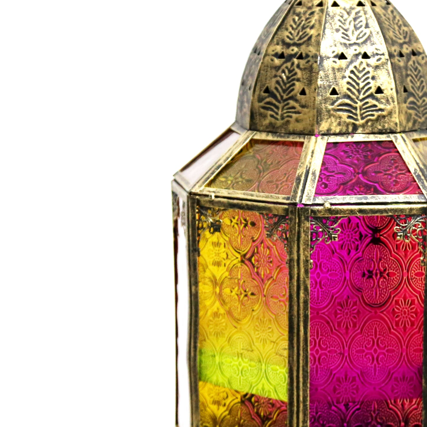 Colored Glass Hanging Lantern